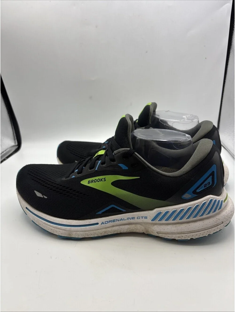 Brooks Adrenaline 23 Shoes Black Green Running Sneakers Athletic Size 9.5